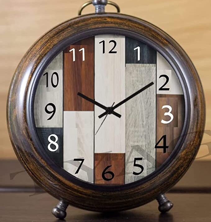 Tyagi Table Clock Antique Style Office Home Decor handicrafts Items Wedding Gift Bedroom Living Room Office Desk Clock