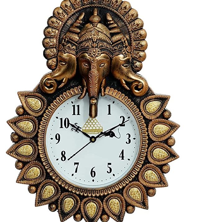 CW Crafts World Wall Decorative Wall Clock for Home nd Office Decor, Wall Clocka for Living Room, Wall Clocks for Wall Stylish (Copper)