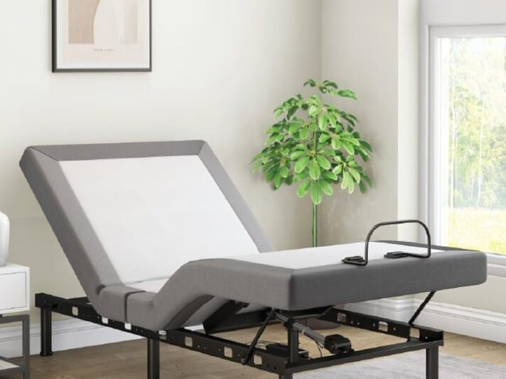Hi-Tech Matrix Smart Adjustable Single Bed in White and Grey Colour with Wireless Remote Control