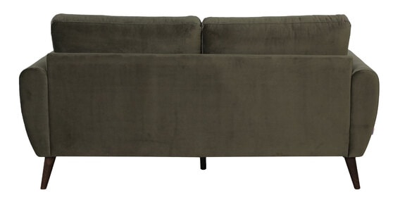 Merida 3 Seater Velvet Sofa In Dark Olive Colour - Image 5