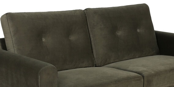 Merida 3 Seater Velvet Sofa In Dark Olive Colour - Image 4