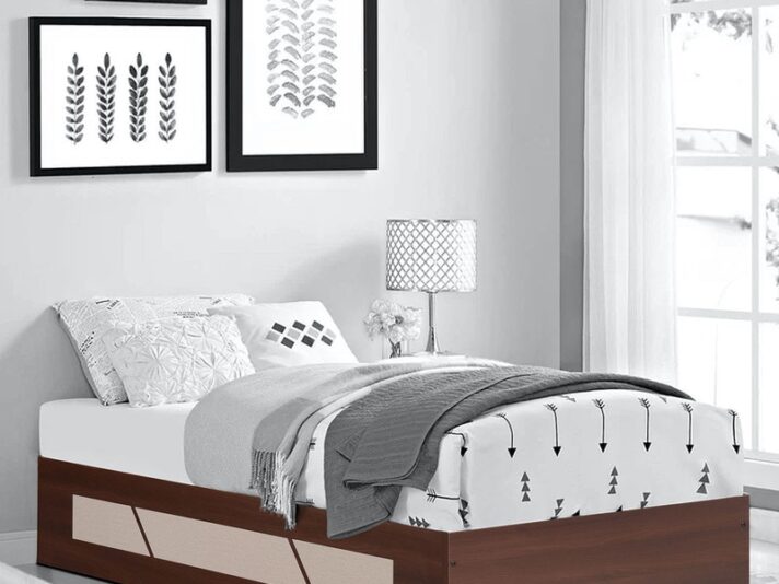 Native Single Day Bed with Storage in Brown Colour