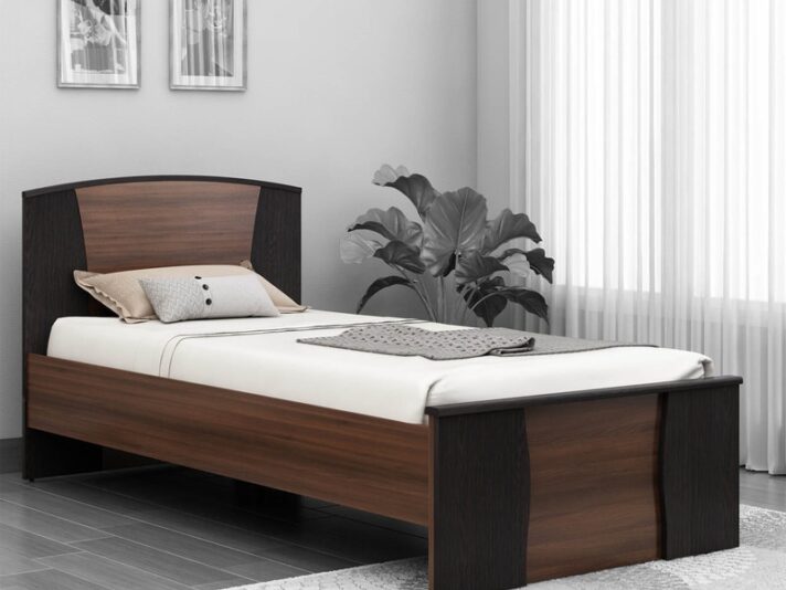 Turene Single Bed in Walnut & Wenge Finish