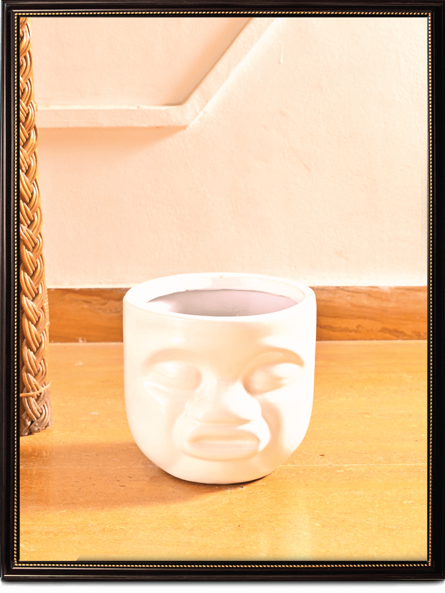 Unwavered Love - Kids Pout Face Ceramic Pot (7.9 Inch Width) - Image 2