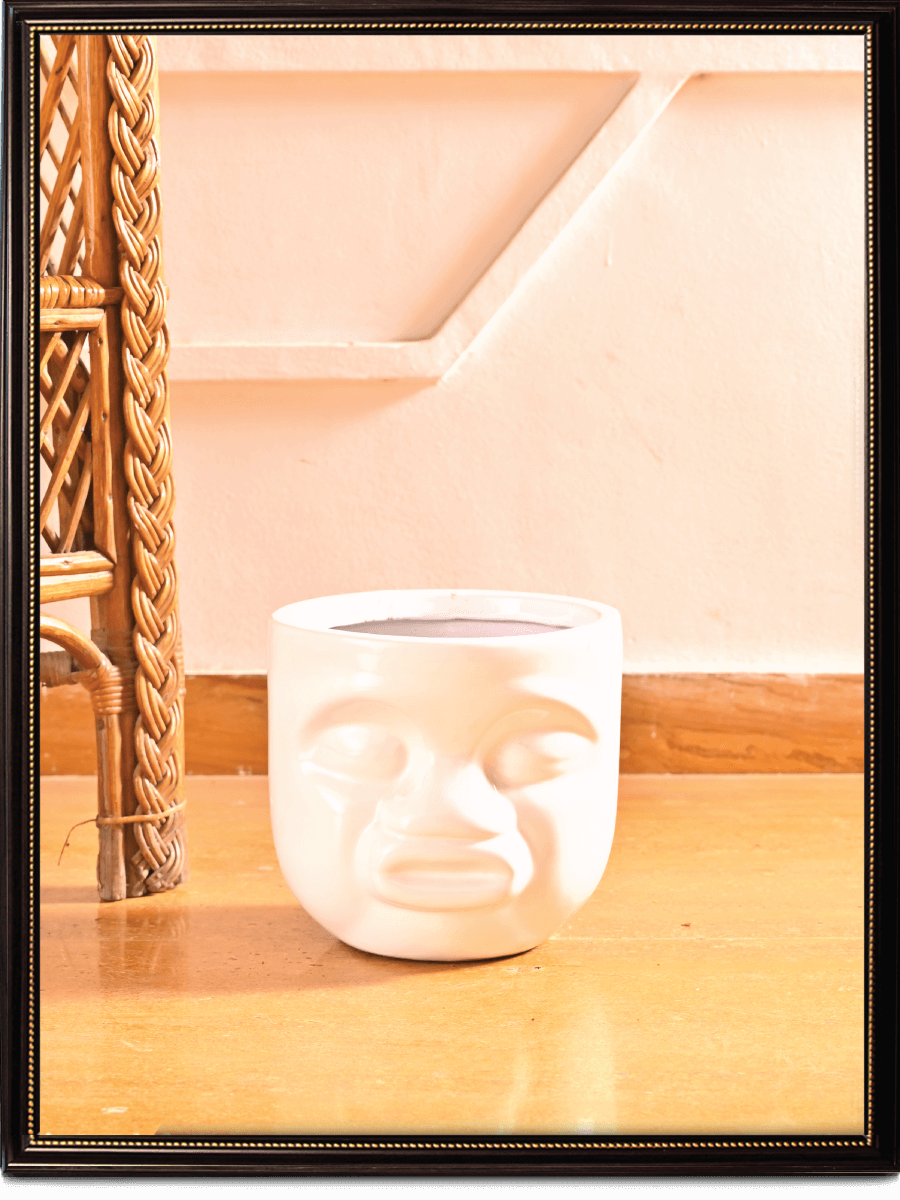 Unwavered Love - Kids Pout Face Ceramic Pot (7.9 Inch Width) - Image 3