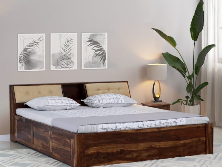 Scalabedding Cotton Striped King sized Double Bedsheet