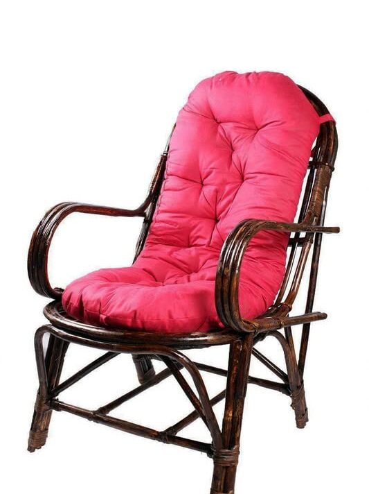 IRA Furniture Rattan Easy Chair with Cushion for Garden Balcony (Standard Size, Brown)