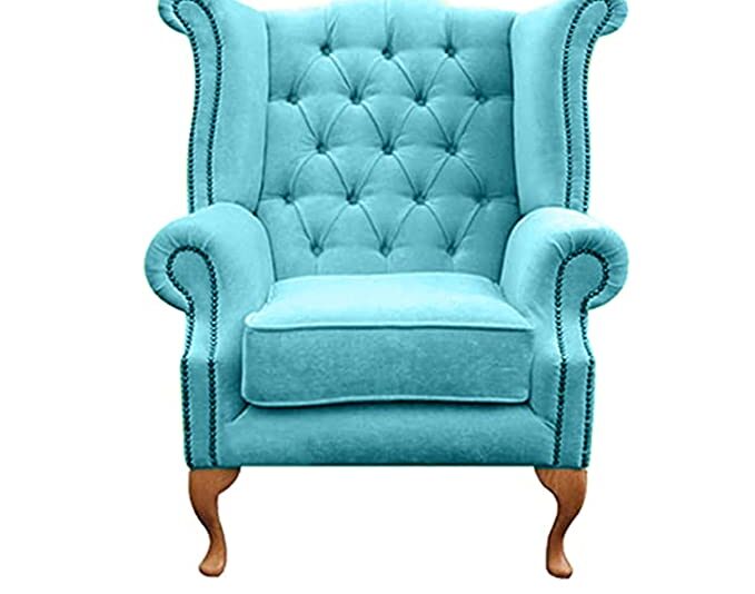 Dashkin Single Sofa Chair| Single Seater Sofa| Sofa Chair for Living Room| Wing Chair| Wing Chair for Living Room| Sofa Chair| Single Sofa| Lounge Chair| Sofa Single Seater| Arm Chair| Peacock Color|