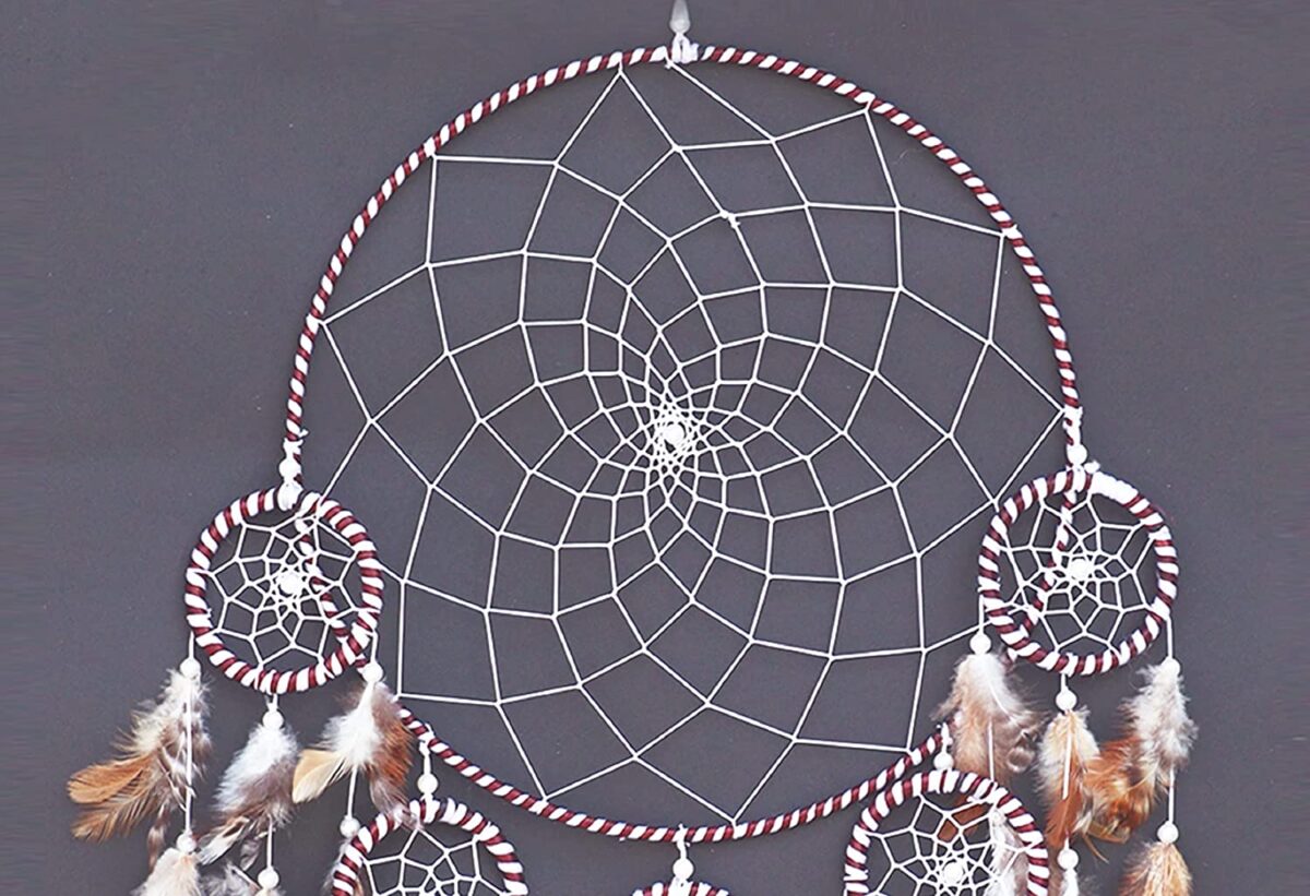 RPH Handicrafts Dreamcatcher ~ Dream Catcher Big Size for Bedroom Wall Hanging | Home décor and Gift Item 65x30 cm (Big Natural) - Image 3